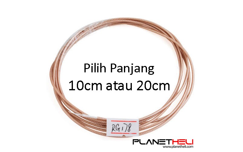 DIY Transmitter Antenna Extension Cable Line RF Coaxial RG178 - 10cm atau 20cm